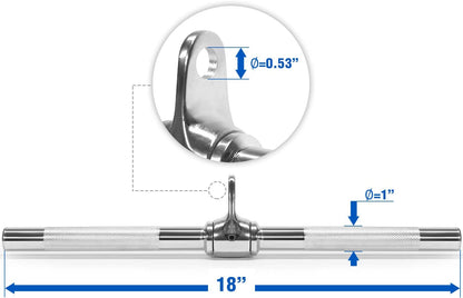 Yes4All Versatile Cable Machine Straight Bar Attachment 