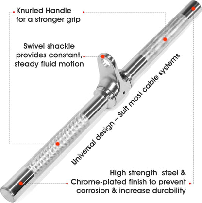 Yes4All Versatile Cable Machine Straight Bar Attachment 