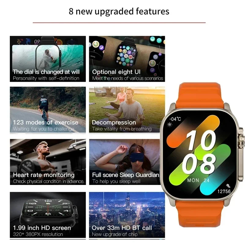 2026 Smart Watch - 2.01" HD Screen, Bluetooth Calls, Health & Fitness Tracker, Multi-Sport Mode, Compatible with Android & iOS